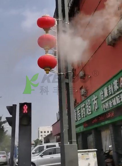 河北唐山路燈桿噴霧系統(tǒng) 燈桿噴淋降塵降霾廣泛